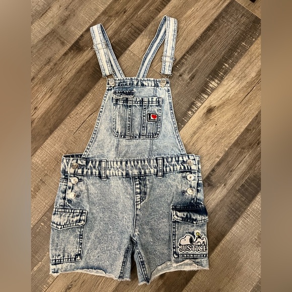 Justice Other - Justice Light Blue Denim Kids Overalls size 10 EUC